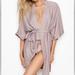 Victoria's Secret Intimates & Sleepwear | Dream Angels Satin Jacquard Duster Robe M/L | Color: Gray/Silver | Size: M