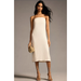 Anthropologie Dresses | Forever That Girl Strapless Slim Midi Dress - New Xl Petite | Color: White | Size: Xlp