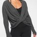 Athleta Sweaters | Athleta Wool Cashmere Wrap Grey Sweater | Color: Gray | Size: Xs