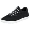 Slip-On Sneaker RIEKER "Barfußschuh", Damen, Gr. 37, schwarz, Textil, Lederimitat, sportlich, Schuhe, Slipper, Freizeitschuh, Halbschuh mit elastischem Strickschaft
