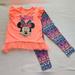 Disney Matching Sets | Disney Minnie Mouse Outfit Leggings And Top With Tulle Size 18 Months | Color: Red/White | Size: 18mb