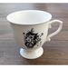 Anthropologie Dining | Anthropologie Missus Monogram Initial J White Pedestal Footed Coffee Cup Mug | Color: Black/White | Size: Os