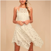 Free People Dresses | Free People Just Like Honey Cream Beige Lace Dress Women's Size 2 | Color: Cream | Size: 2