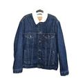 Levi's Jackets & Coats | Levis Denim Jacket Sherpa Lined Jean Trucker Coat Blue Sz Xl Made In China | Color: Blue/White | Size: Xl