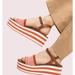 Kate Spade Shoes | Kate Spade New York Highrise Spade Wedge Sandals Nib | Color: Pink/White | Size: 10