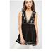 Free People Tops | Free People Diamond Embroidered Sleeveless Top In Black | Color: Black/White | Size: Xs