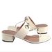 Gucci Shoes | Gucci Women's Off White Vernice Crystal Horsebit Thong Sandals Size 37 | Color: Cream/White | Size: 37