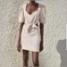 Zara Dresses | Nwt Zara Cut Out Lined Blend Dress Multicolor Size Small | Color: Cream/Pink | Size: S