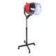 Professional Stand Floor Hair Dryer, Adjustable Temperature Hooded Floor Hair Bonnet Dryer with Stand Up Rolling Base Hair Drying Beauty Equipment for Salon Home, Red (UK Plug