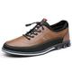 Men's Business Dress Shoes for Men, Large Size Mens Casual Shoes, Non-Slip Premium Leather Black Dress Shoes Men, Formal Derby Sneakers (Color : Brown, Size : 7.5 UK)