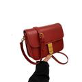 ARhar Handbags & Shoulder Bags 3 Layers Square Small Shoulder Crossbody Bags For Women Trend Pu Leather Flap Ladies Handbags And Purses-A