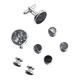 Mens Cufflinks and Studs Set for Tuxedo Shirts Business Wedding Party Cuff Links Classic Accessories Tie Clasp Collar Clips Gift 8PCS (Color : Style 6)