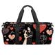 DragonBtu Duffle Bag Travel Laundry Bags - Spacious and Versatile Weekender Bag -Valentine's Day Hearts Prints