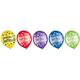Amscan Officially Retired Balloons, 12", Assorted Colors, Pack Of 15 Balloons