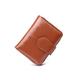 TABKER Purse Ladies Wallet Small Leather Wallet Ladies Card Holder Ladies Clutch Ladies Wallet Wallet (Color : Brown)