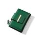 TABKER Purse Small Wallet Women's Card Holder Zipper Coin Purse Soft PU Leather Ladies Wallet Short (Color : Green)
