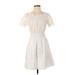 J.Crew Casual Dress - A-Line: Ivory Solid Dresses - Women's Size 2X-Small