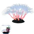 Décorations d'aquarium en silicone brillant Él simulation de sites décoration de plantes avec