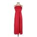 Old Navy Casual Dress - Midi Halter Sleeveless: Red Print Dresses - Women's Size X-Small Petite