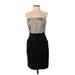 Banana Republic Cocktail Dress - Party Strapless Sleeveless: Gray Color Block Dresses - Women's Size 6