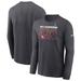 Men's Nike Anthracite San Francisco 49ers 2023 NFC Champions Locker Room Trophy Collection Long Sleeve T-Shirt