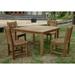 Wildon Home® Dessus Square 4 - Person 47" L Teak Outdoor Restaurant Dining Set Wood/Teak in Brown/White | 47 W x 47 D in | Wayfair