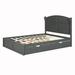 Red Barrel Studio® Alcinio Platform Storage Bed Wood in Gray | 47.3 H x 119 W x 81.2 D in | Wayfair 9376DBC266124610814DE58B7E4ACC29