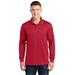 Sport-Tek ST657 Long Sleeve Micropique Sport-Wick Polo Shirt in Deep Red size XL | Polyester