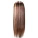 Cptfadh Long Straight Brown Mixed Blonde Synthetic Wigs for Women Middle Part Highlights