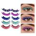 Melotizhi False Eyelashes Natural Wispy Fake Lashes Strips Fluffy Extensions Thick Soft Curly Fake Lashes 5 Pairs Of Color Imitation Mink Eye Lashes Three A Variety Of Stage Makeup 3d Imitation Mink