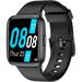 Peakfun Smart Watch for Women Men 2.1 Inch Touch Screen Fitness Watch IP67 Waterproof Sports Smart Watch for Android Ios(Black)