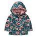 Toddler Winter Long Sleeve Hooded Coat Kids Baby Grils Boys Print Thick Down Jacket Outdoor Zipper Jacket Hooded Windproof Coat Warm Hoodies Tops Green-A 120