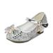 KYAIGUO Girl s Bow Princess Shoes Folwer Mary Jane Glitter Low Heel Shoes Wedding Party Dress Shoes (Toddler/Little/Big Kids)