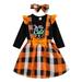 ASFGIMUJ Fall Outfits For Toddler Girls Long Sleeve Ruffles Tops Plaid Prints Suspenders Skirt Headbands Three Piece Toddler Fall Outfits Black 4 Years-5 Years