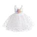 Youmylove Fashion Dresses For Girls Toddler Sleeveless Floral Embroidery Tulle Pageant Gown Party Evening Dress Wedding Dress For Children Clothes Fashion