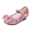 KYAIGUO Girl s Bow Princess Shoes Folwer Mary Jane Glitter Low Heel Shoes Wedding Party Dress Shoes (Toddler/Little/Big Kids)