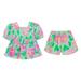 Toddler Baby Girls Outfits&Set Pink Flower Multi Print Summer Outdoor Casual Fashionable New Born Girls Clothes Girl Outfits Cute Outfits for Toddler Girls Kids Leggings Girls Girls Outfits Size 8
