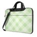 YFYANG 13 inch Universal Laptop Bag Oxford Cloth Laptop Sleeve Multi-functional Green Watercolor Plaid Notebook Computer Messenger Bag Handbag