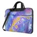 YFYANG 15.6 inch Universal Laptop Bag Oxford Cloth Laptop Sleeve Multi-functional Purple Abstract Watercolor Texture Notebook Computer Messenger Bag Handbag