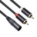 XLR To Dual RCA Audio Cable A1 XLR Male 3 Pin To Dual RCA Male Plug Stereo Audio Cable Amplifier Mixing Plug AV Cable 1M