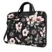 YFYANG 13 inch Universal Laptop Bag Oxford Cloth Laptop Sleeve Multi-functional Vintage Pink Floral Graffiti Notebook Computer Messenger Bag Handbag