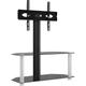 Corner tv Stand 2-Tiers for 32-70 Inch Black and Silver Vidaxl Black