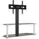 Corner tv Stand 2-Tiers for 32-70 Inch Black and Silver Vidaxl Black