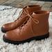 J. Crew Shoes | J Crew Gwen Lug Sole Lace Up Boot Polished Leather | Color: Brown/Tan | Size: 7.5