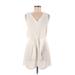 Miss Selfridge Casual Dress - Mini V-Neck Sleeveless: White Solid Dresses - Women's Size 6