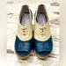 Anthropologie Shoes | Anthropologie Rare “Brighton Oxford Wedges” By Pilcro & The Letterpress | Color: Blue/Cream | Size: 6