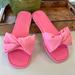 Kate Spade Shoes | Kate Spade Never Used Pink Bikini Bow Sandals Size 9.5 | Color: Pink | Size: 9.5