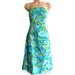 Lilly Pulitzer Dresses | Lilly Pulitzer Vintage Atlantis Fish Print Strapless Open Back Dress Size 12 | Color: Blue/Green | Size: 10