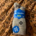 Columbia Underwear & Socks | Columbia Hike Men's Crew Socks 2 Pairs Gray M Size 6-12 Merino Wool Blend Hiking | Color: Cream/Gray | Size: M