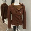 Anthropologie Sweaters | Anthropologie Gro Abrahamsson Sweater Jacket Brown Copper Tan Wool Size Small | Color: Brown/Tan | Size: S